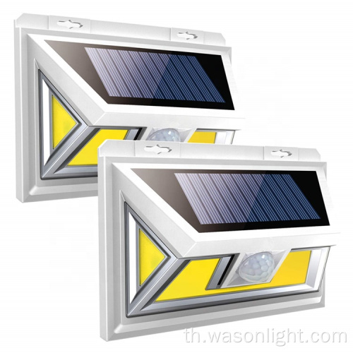 Wholesale 2 โหมด 450 Lumens 74*Cob Outdoor Security Solar Power Power เซ็นเซอร์ติดผนัง LED ไฟ LED IP65 กันน้ำกันน้ำ